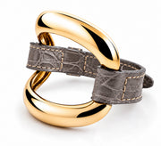 "Stone Grey" Alligator Strap