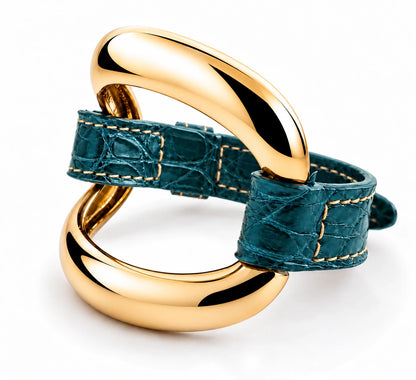Alligator Bracelet 'Petrolio'