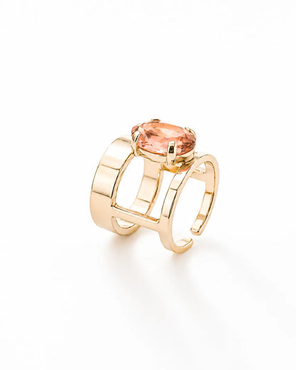 Anello  Cristallo 'Unico' Albicocca