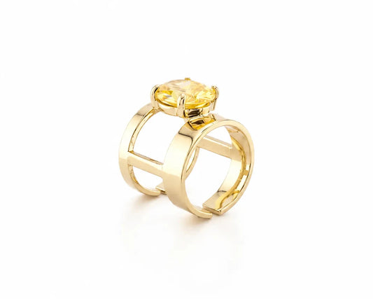 Anello  Cristallo 'Unico' Citrino