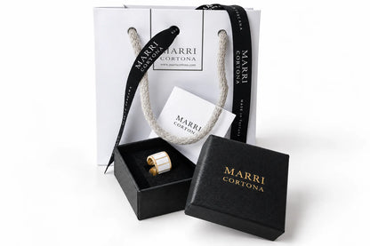 Anello bianco Barre altezza 1,5 cm