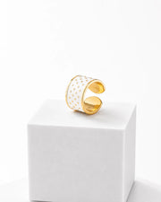 Anello Black & White h 1.5 cm Puntini