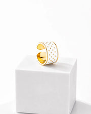 Anello Black & White h 1.5 cm Puntini