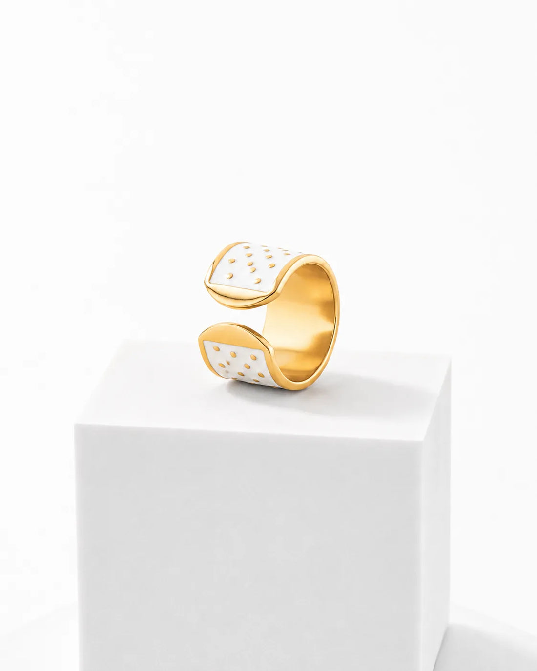 Anello Black & White h 1.5 cm Puntini