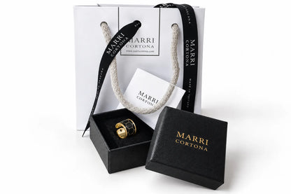 Black &amp; White Ring h1.5 cm n.7