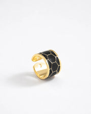 Anello Black & White h1.5 cm  Esagono