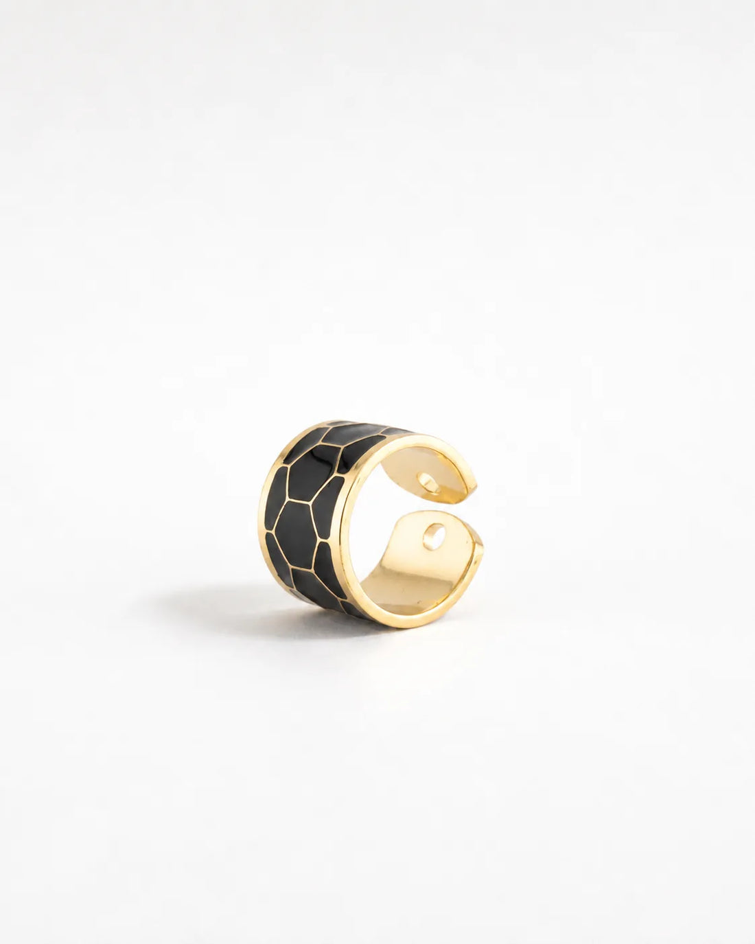 Anello Black & White h1.5 cm  Esagono