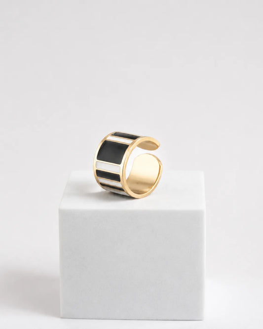 Anillo Black & White 1,5 cm de alto n.21