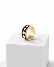 Anello Black & White h 1 cm  Pois