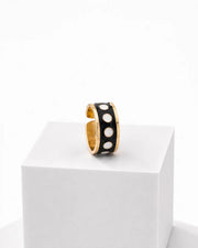 Anello Black & White h 1 cm  Pois