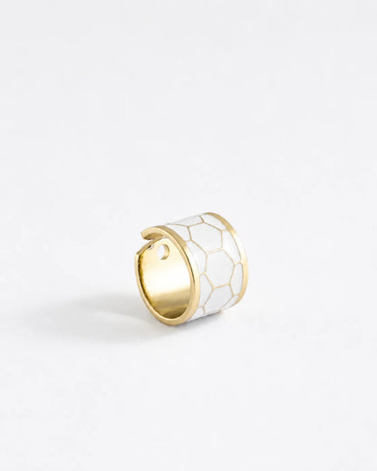 Anillo Black & White 1.5 cm alto n. 5