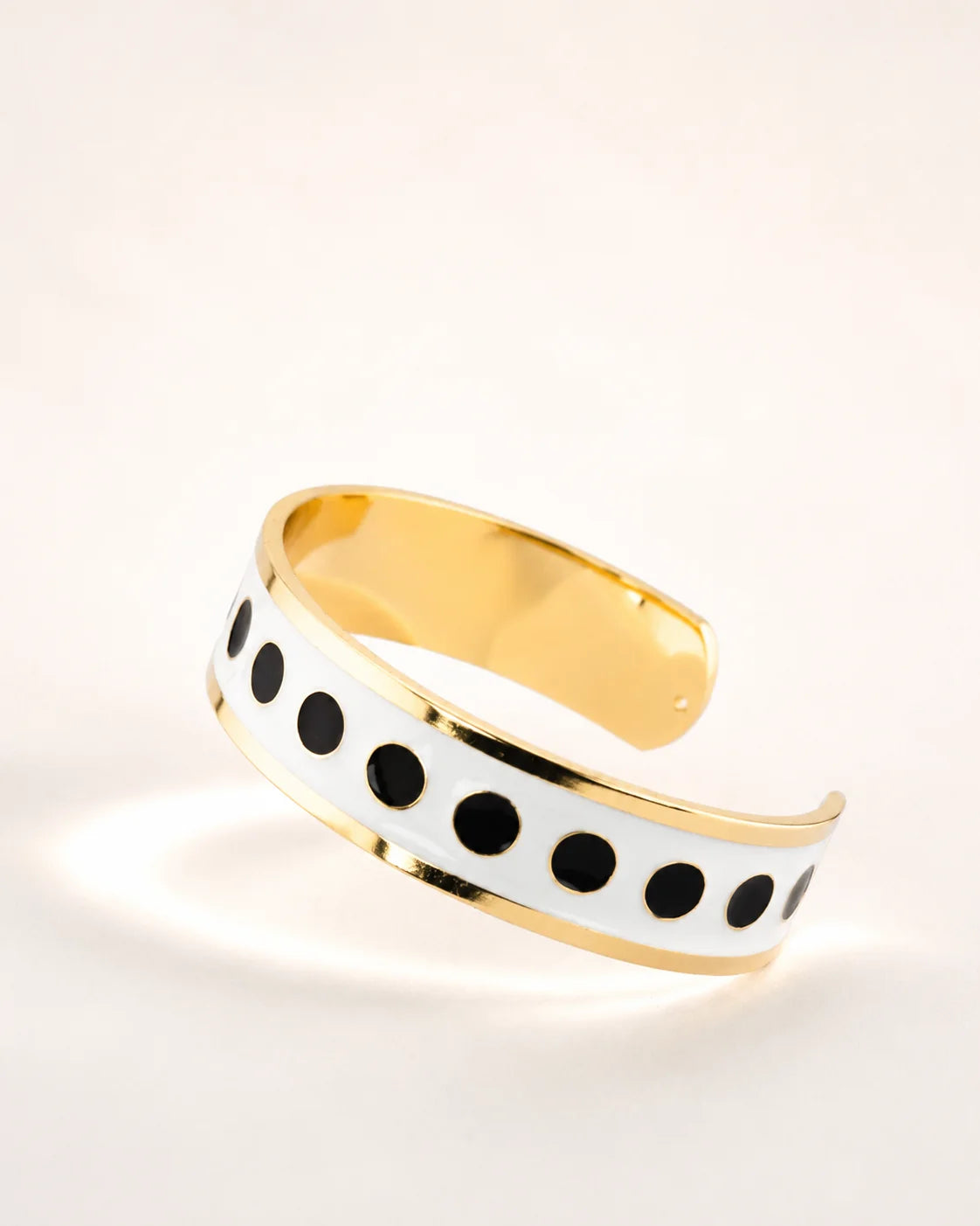 Bracciale Black & White  h 1.5 cm  Pois