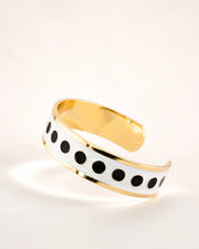 Bracciale Black & White  h 1.5 cm  Pois