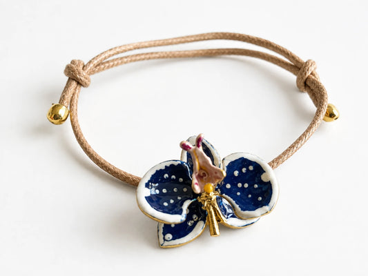 Orchid Bracelet, 3 cm, Milk and Sunflower