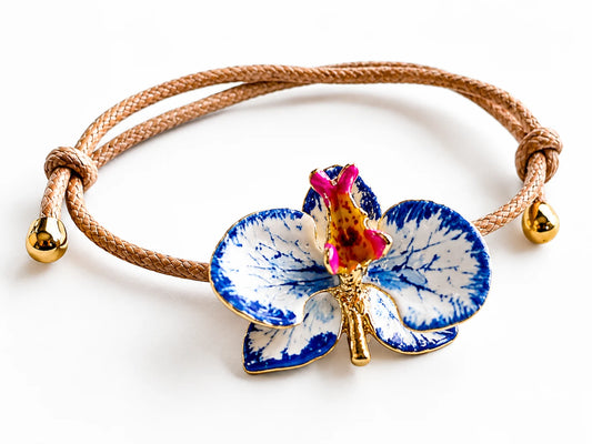 Orchid Bracelet, 3 cm, Milk and Sunflower