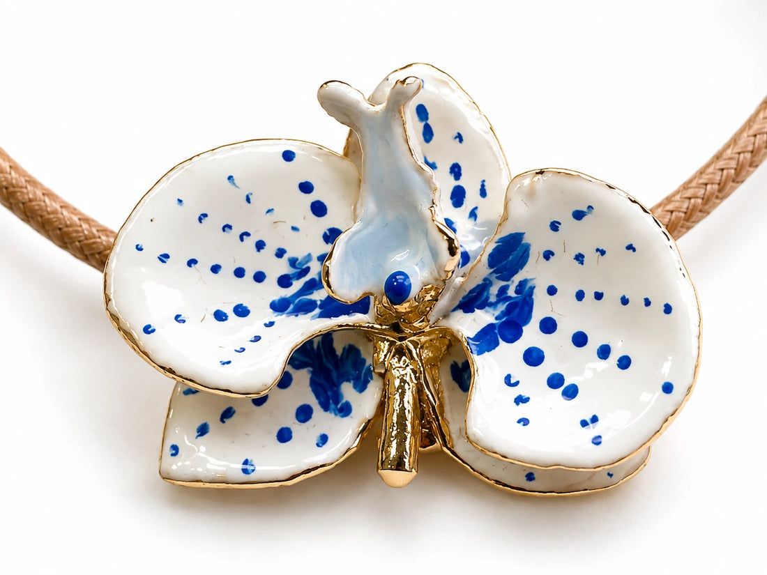 Orchid Bracelet, 3 cm, Milk and Sunflower