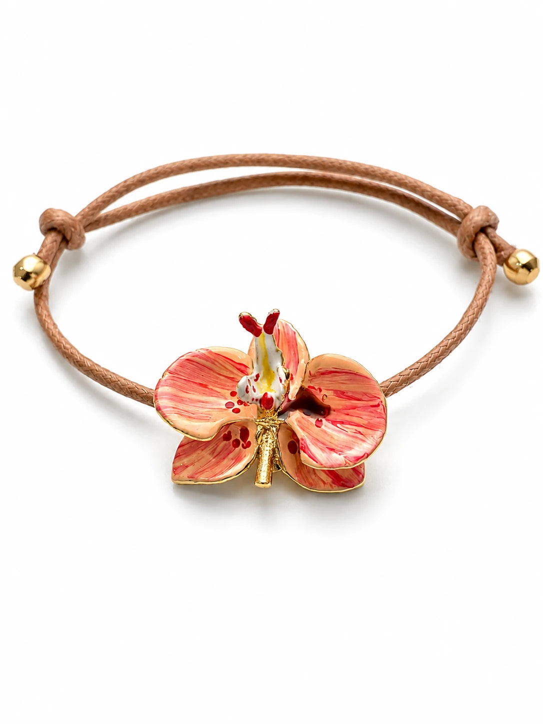 Pulsera Orquídea Leche y Azul de Prusia, tamaño 3 cm