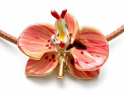Pulsera Orquídea Leche y Azul de Prusia, tamaño 3 cm