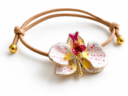 Orchid Bracelet, 3 cm, Milk and Sunflower
