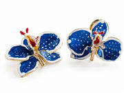Milk Orchid and Sunflower Earrings, size 3 cm
