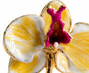 Milk Orchid and Sunflower Earrings, size 3 cm