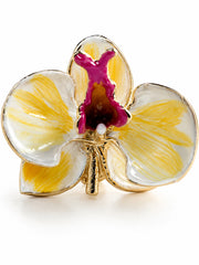 Milk Orchid and Sunflower Earrings, size 3 cm