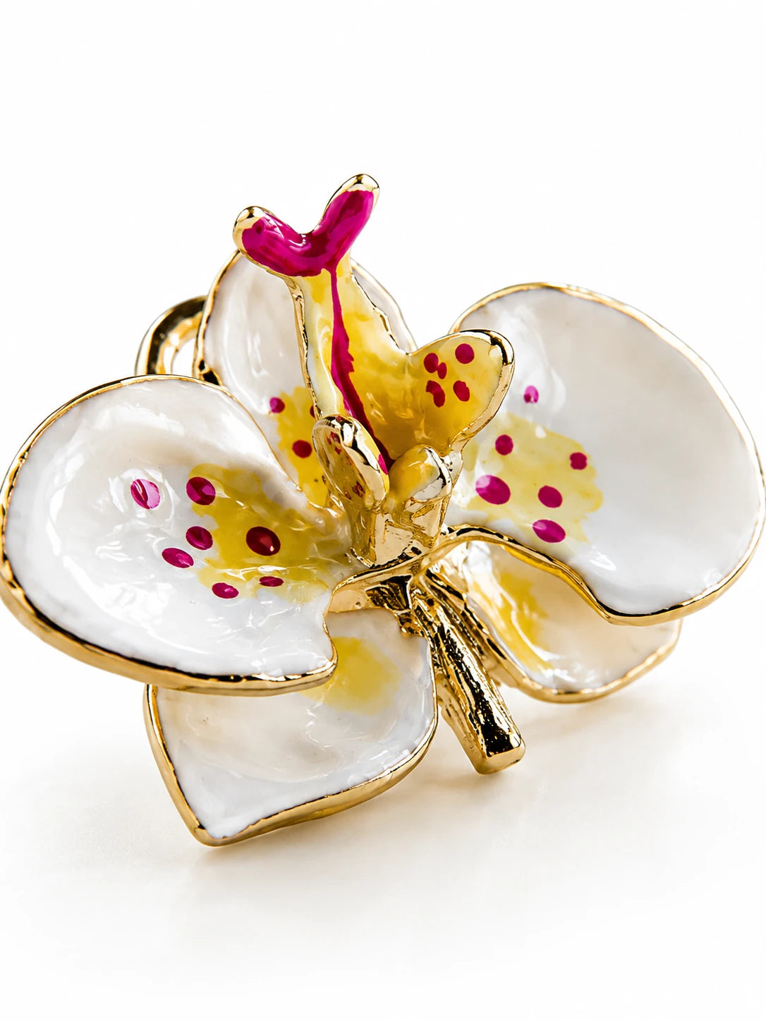 Pendientes Orquídea Leche y Girasol tamaño 3 cm