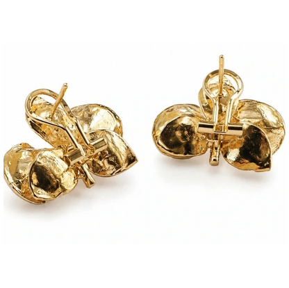 Pendientes Orquídea Verde Aloe y Geranio tamaño 3 cm