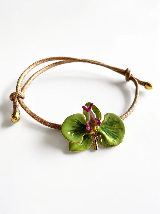Orchid Bracelet, 3 cm, Milk and Sunflower