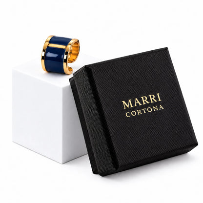 'Blue Armani' enamel ring