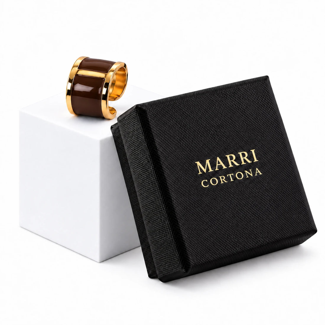 Chocolate Enamel Ring