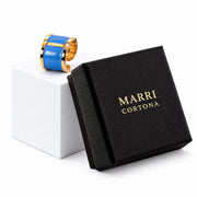 'Denim' Enamel Ring