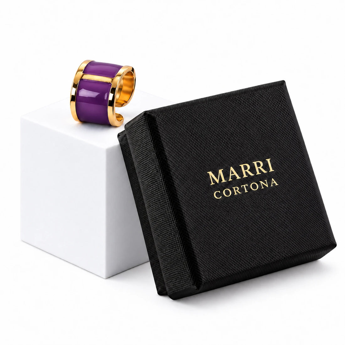 'Plum' Enamel Ring