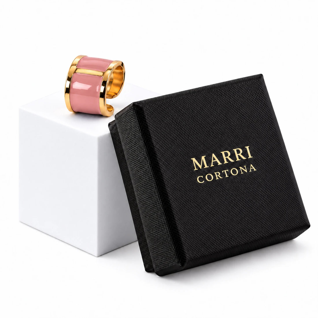 'Antique Pink' Enamel Ring