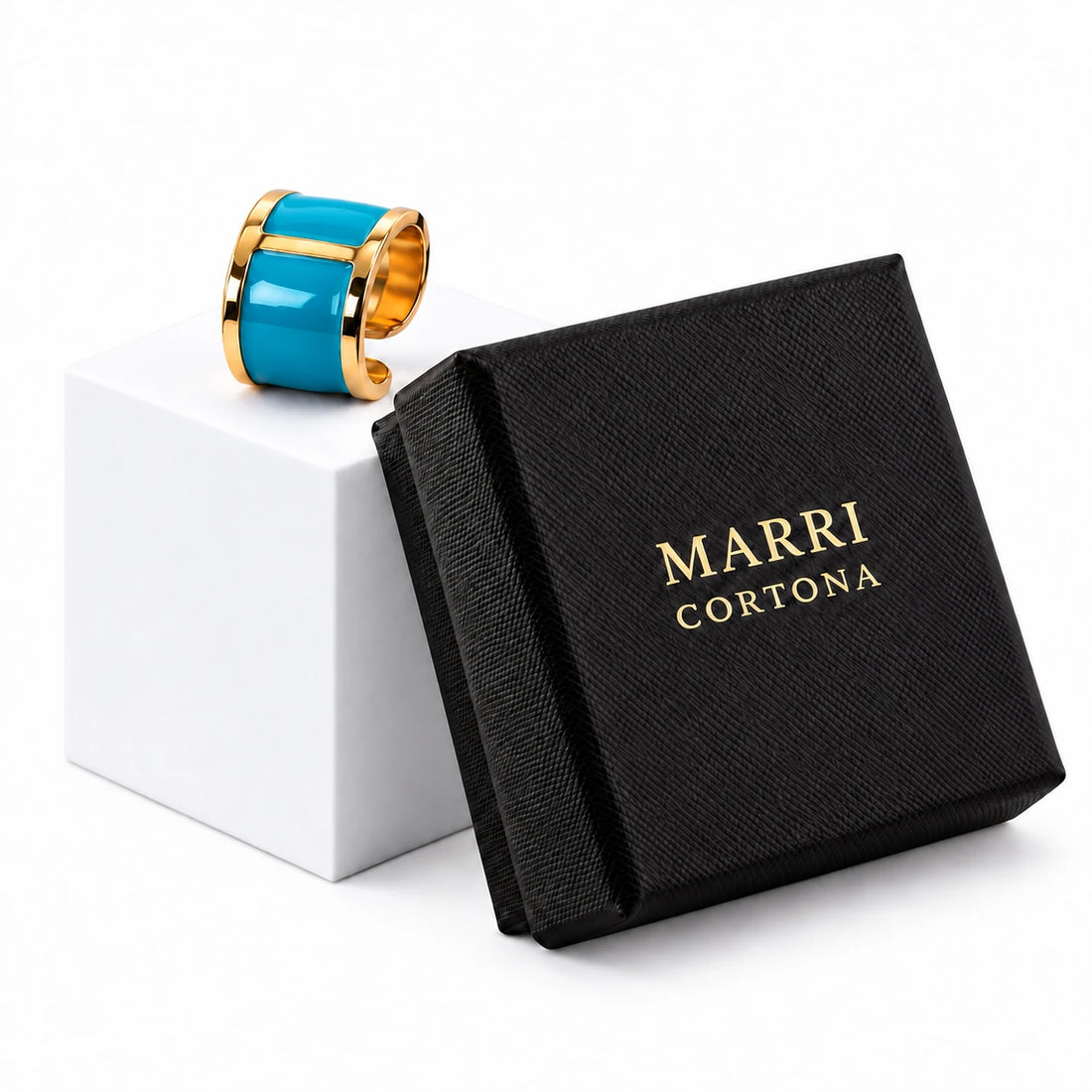 Turquoise Enamel Ring