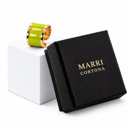 Enamel Ring 'Lime Green'
