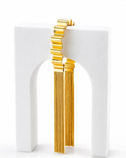 Bracciale 'Onde' con frange h.1 cm misura  S (polso fino a 17 cm)
