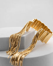 'Onde' bracelet with fringes h 2.5 cm size S (wrist up to 17 cm)