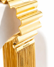 'Onde' bracelet with fringes h 2.5 cm size S (wrist up to 17 cm)