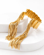 'Onde' bracelet with fringes h 2.5 cm size S (wrist up to 17 cm)