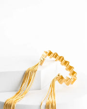 Bracciale 'Onde' con frange h.1 cm misura  S (polso fino a 17 cm)