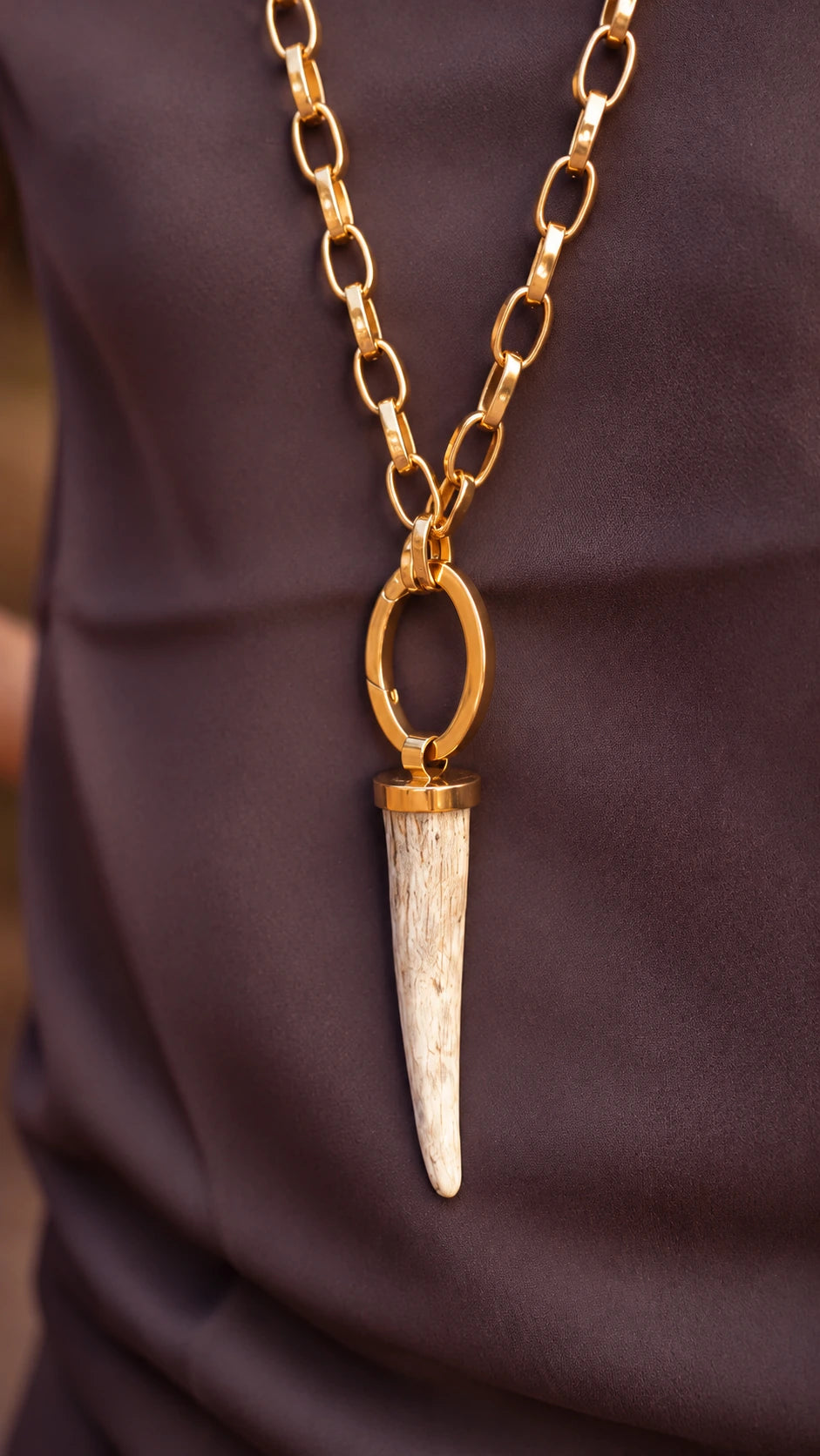 Deer antler with chain no. 2