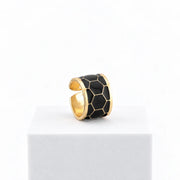 Black &amp; White Ring h1.5 cm n.7