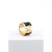 Black &amp; White Ring h1.5 cm n.7