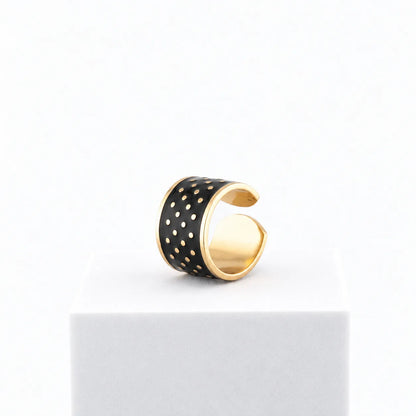 Anillo Black & White 1,5 cm de alto n.º 6