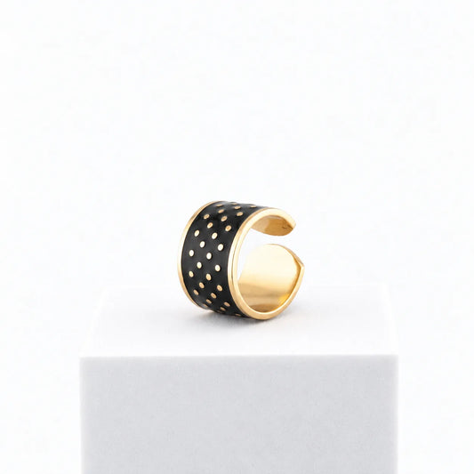 Anillo Black & White 1,5 cm de alto n.º 6