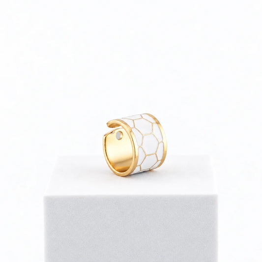 Anello bianco Esagoni cm 1,5