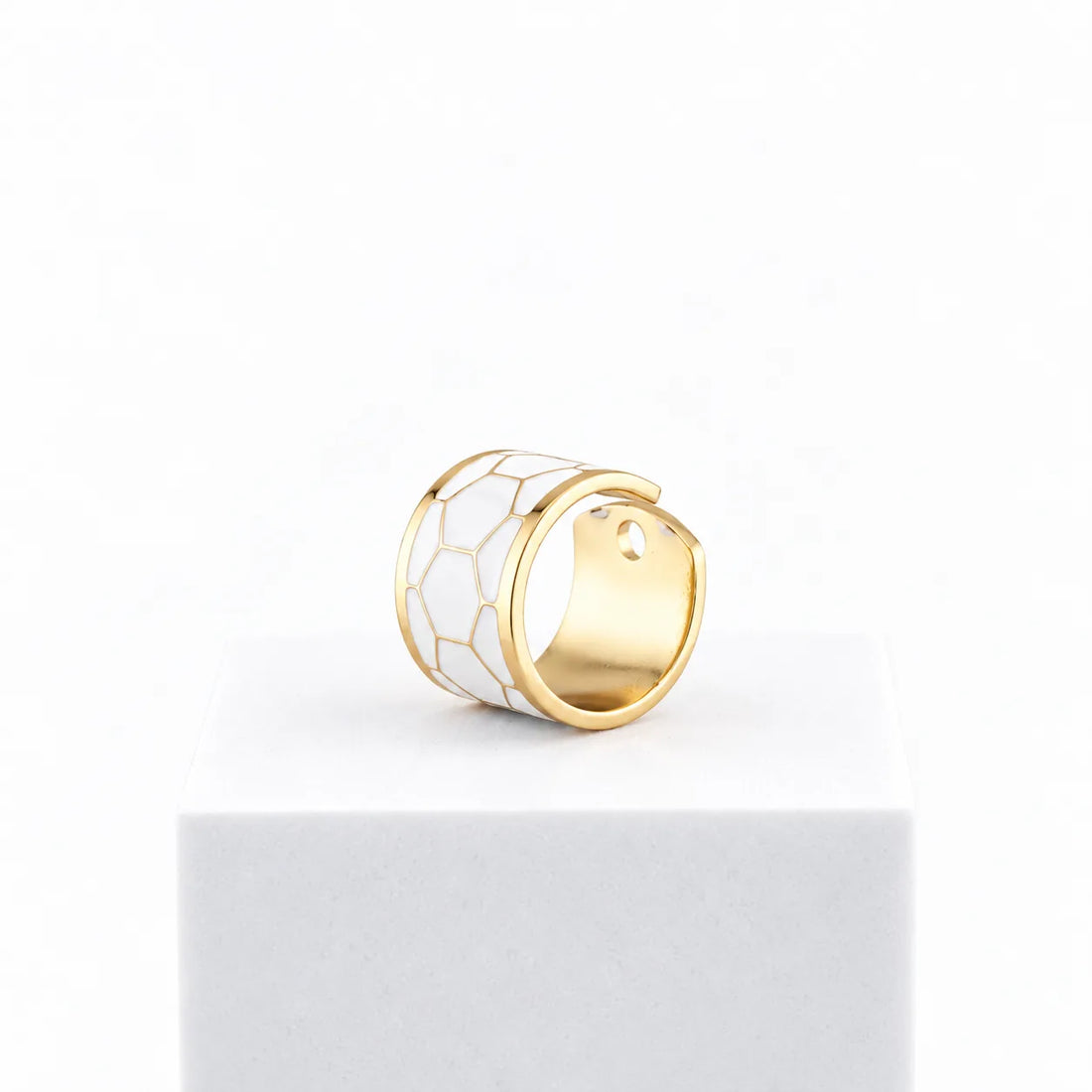 Black &amp; White ring h 1.5 cm n. 5