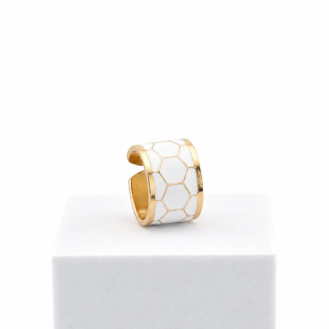 Black &amp; White ring h 1.5 cm n. 5