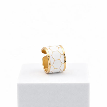 Black &amp; White ring h 1.5 cm n. 5
